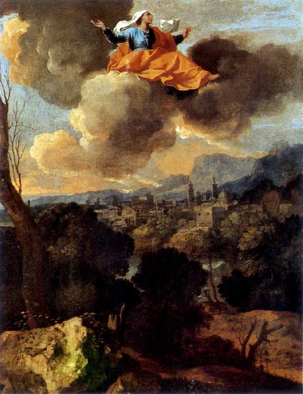Nicolas Poussin La Translation miraculeuse de sainte Rita de Cascia ou La Vierge protegeant Spolete France oil painting art